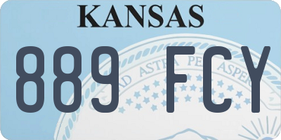KS license plate 889FCY