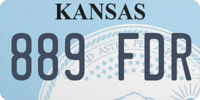 KS license plate 889FDR