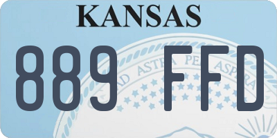 KS license plate 889FFD