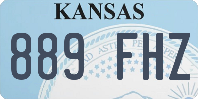 KS license plate 889FHZ