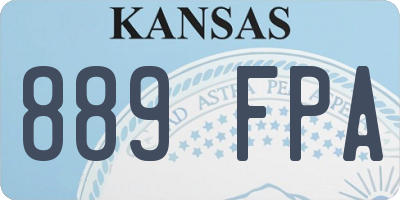 KS license plate 889FPA