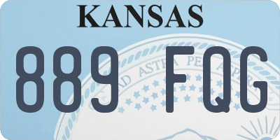 KS license plate 889FQG