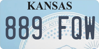 KS license plate 889FQW