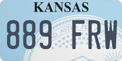 KS license plate 889FRW
