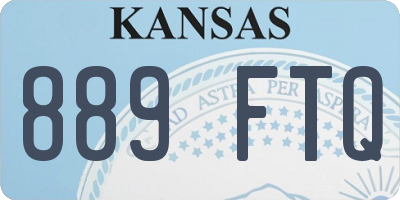 KS license plate 889FTQ