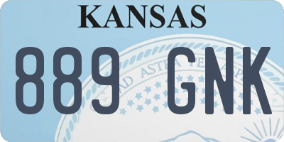KS license plate 889GNK