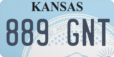 KS license plate 889GNT