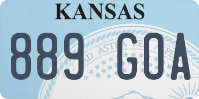 KS license plate 889GOA