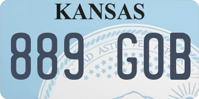 KS license plate 889GOB