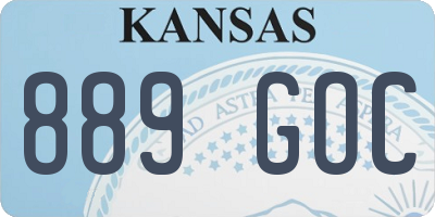 KS license plate 889GOC