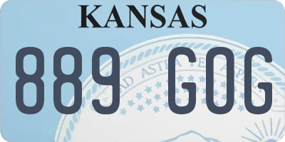 KS license plate 889GOG