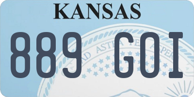 KS license plate 889GOI