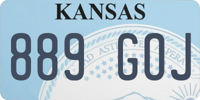 KS license plate 889GOJ