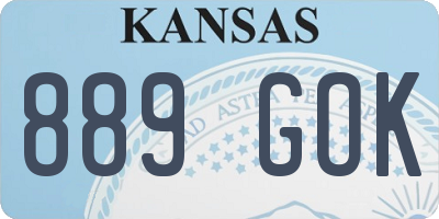 KS license plate 889GOK
