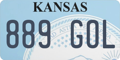 KS license plate 889GOL