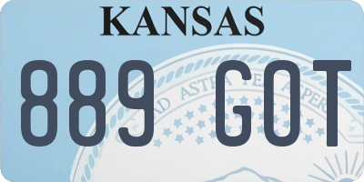 KS license plate 889GOT