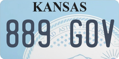 KS license plate 889GOV