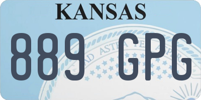 KS license plate 889GPG