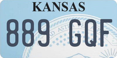 KS license plate 889GQF