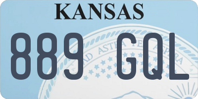 KS license plate 889GQL