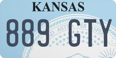 KS license plate 889GTY