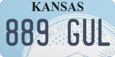 KS license plate 889GUL
