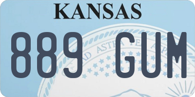 KS license plate 889GUM