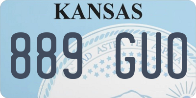 KS license plate 889GUO