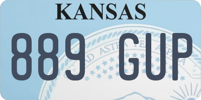 KS license plate 889GUP
