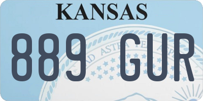 KS license plate 889GUR