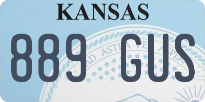 KS license plate 889GUS