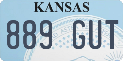 KS license plate 889GUT