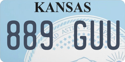 KS license plate 889GUU