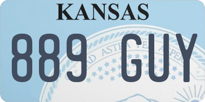 KS license plate 889GUY