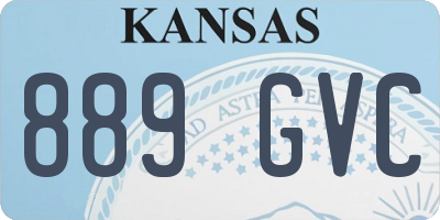 KS license plate 889GVC