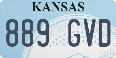 KS license plate 889GVD