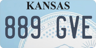 KS license plate 889GVE
