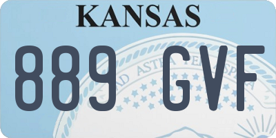 KS license plate 889GVF