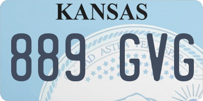 KS license plate 889GVG