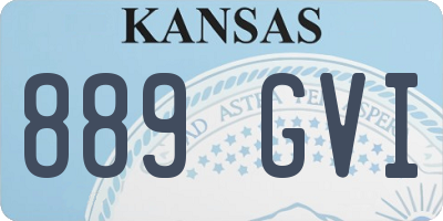 KS license plate 889GVI