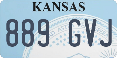 KS license plate 889GVJ
