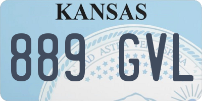 KS license plate 889GVL