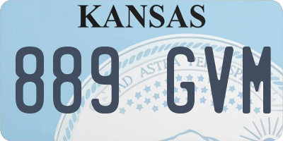 KS license plate 889GVM