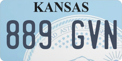 KS license plate 889GVN