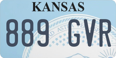 KS license plate 889GVR