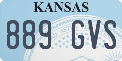 KS license plate 889GVS