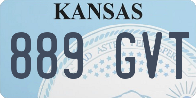KS license plate 889GVT