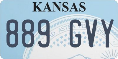 KS license plate 889GVY