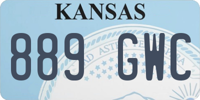 KS license plate 889GWC