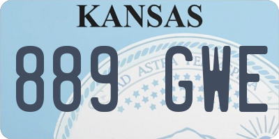 KS license plate 889GWE